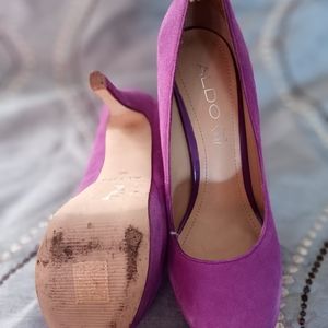Aldo platforms, Purple Suede